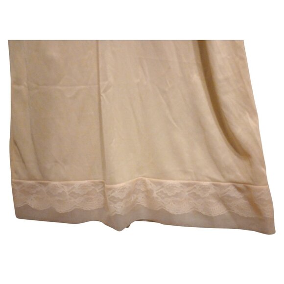 Vintage Cream Full Slip With Lace Details Adjustable Straps Womens Lingerie Unde - Picture 5 of 11